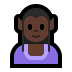 🧝🏿‍♀️ woman elf: dark skin tone display on Windows